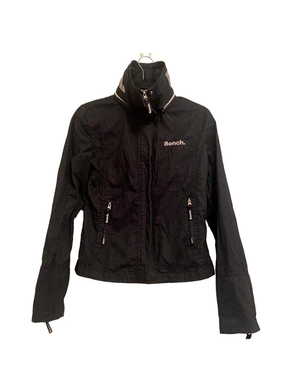 Bench Women’s Black Spring Jacket Softshell Hiking Windbreaker Coat Lightweight